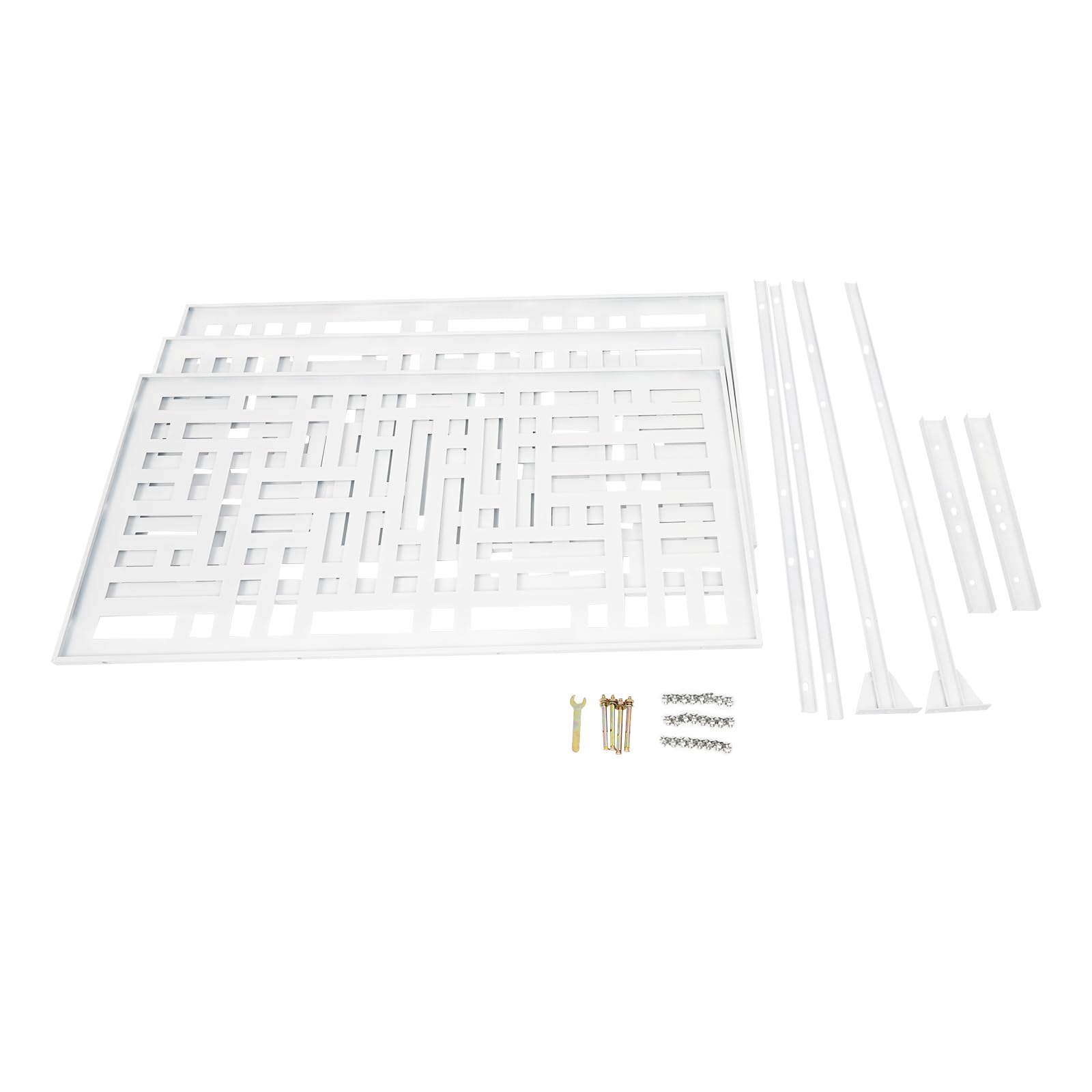 Paravent - Divisorio in metallo, per interni e giardino, divisorio decorativo autoportante, con supporto per balcone, terrazza, vasca idromassaggio, divisorio, 120 x 40 x 190 cm