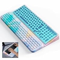 HAOCOO Tastaturständer Mit Handgelenkauflage – Acryl, 3-stufig Höhenverstellbar, Rutschfest