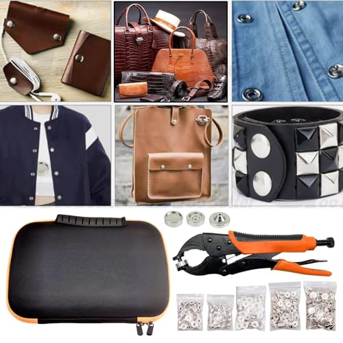 Kit de reparo de lona de alicate de pressão, ferramenta de fixação de pressão,Kit de fecho de pressã