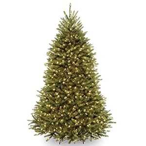 National Tree Company Pre-Lit Artificial Full Christmas Tree, Green, Dunhill Fir, Dual Color LED Lights, Includes Stand…