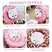 Cat Donut Collar Cotton Stuffed Soft Cone for Cats to Prevent Licking After Surgery Adorable Plush Dog Cone Collar Elizabethan for Pets Within 4.5kg.