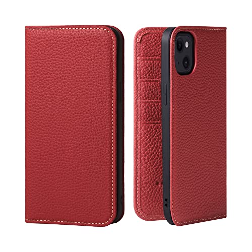 HANATORA for iPhone 15Plus �P�[�X �蒠�^ �{�v �X�}�z�P�[�X �X�}�z �X�^���h �R�[�h�z���_�[ �t�� �V�������N�J�[�t���U�[ �}�O�l�b�g�Ȃ� ���b�h PH-15Plus-Red �M�t�g �a���� ���� �j�� �ޏ� ���ꂳ�� ������