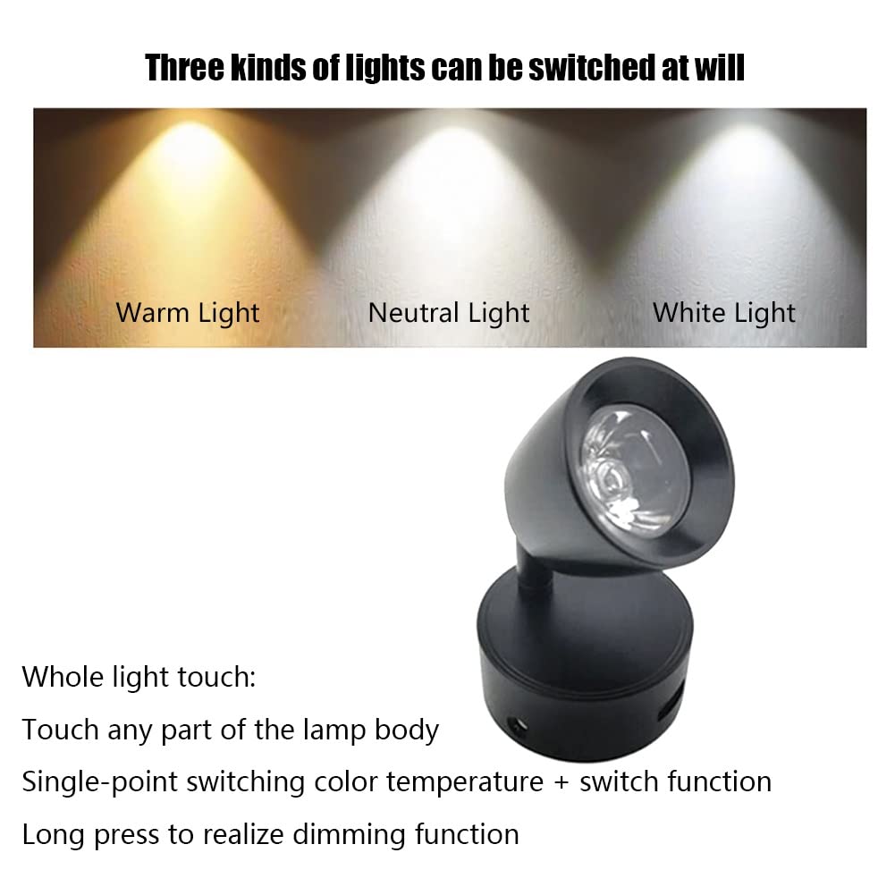 DYK&NX 2pcs LED Lampada Lettura, Connessione USB Boat luci Spot, Illuminazione per Camper, in Alluminio, per per Barca Auto Caravan Camper (Color : 6000K White Light)
