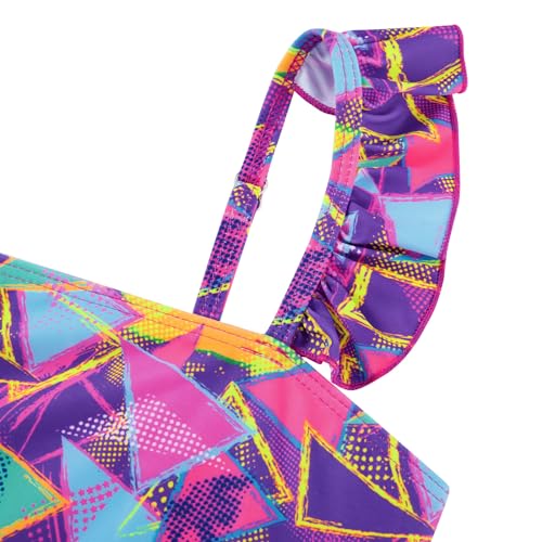 Image of ALISISTER Girls Swimsuit 3 Piece Bathing Suits Summer Bikini Tankini Sets with Cover Up Skirt for 4-12 Years