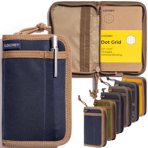 Image of LOCHBY Pocket Journal | Tomoe River 3.5 inch x 5.5 inch Notebook | Waxed Canvas | Ideal for Travelers & Daily Use, Fits Field Notes, Moleskine Cahier