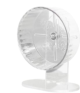 Leises Hamsterrad, transparenter Übungsspinner, verstellbares Laufrad, geräuschloses Hamsterspielzeug, stabiles und stabiles Haustierzubehör für Rennmäuse, Igel, kleine Haustiere