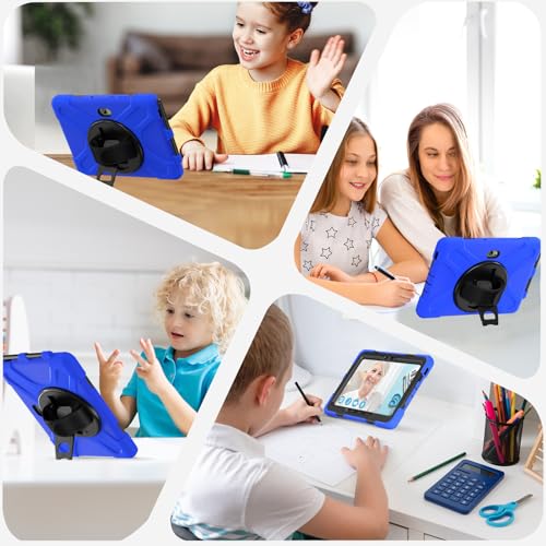 Coque Samsung Galaxy Tab Active5 Pro 10.1 antichoc bleue avec bandoulière - 6