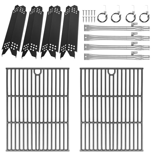 Image of Replacement Parts for Nexgrill 4-Burner 720-0830 720-0830H 720-0830D 720-0783C, Cast Iron Grill Grate, Heat Shield Plates, Burner Tubes, Igniters Kit for Cuisinart CGG-7400 Replacement Parts
