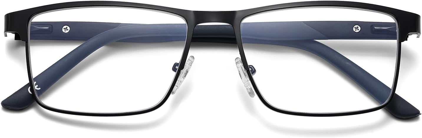 Nearsighted Metal Myopia Glasses Men, Blue Light Spring Hinge Shortsighted Distance Glasses - Image 2