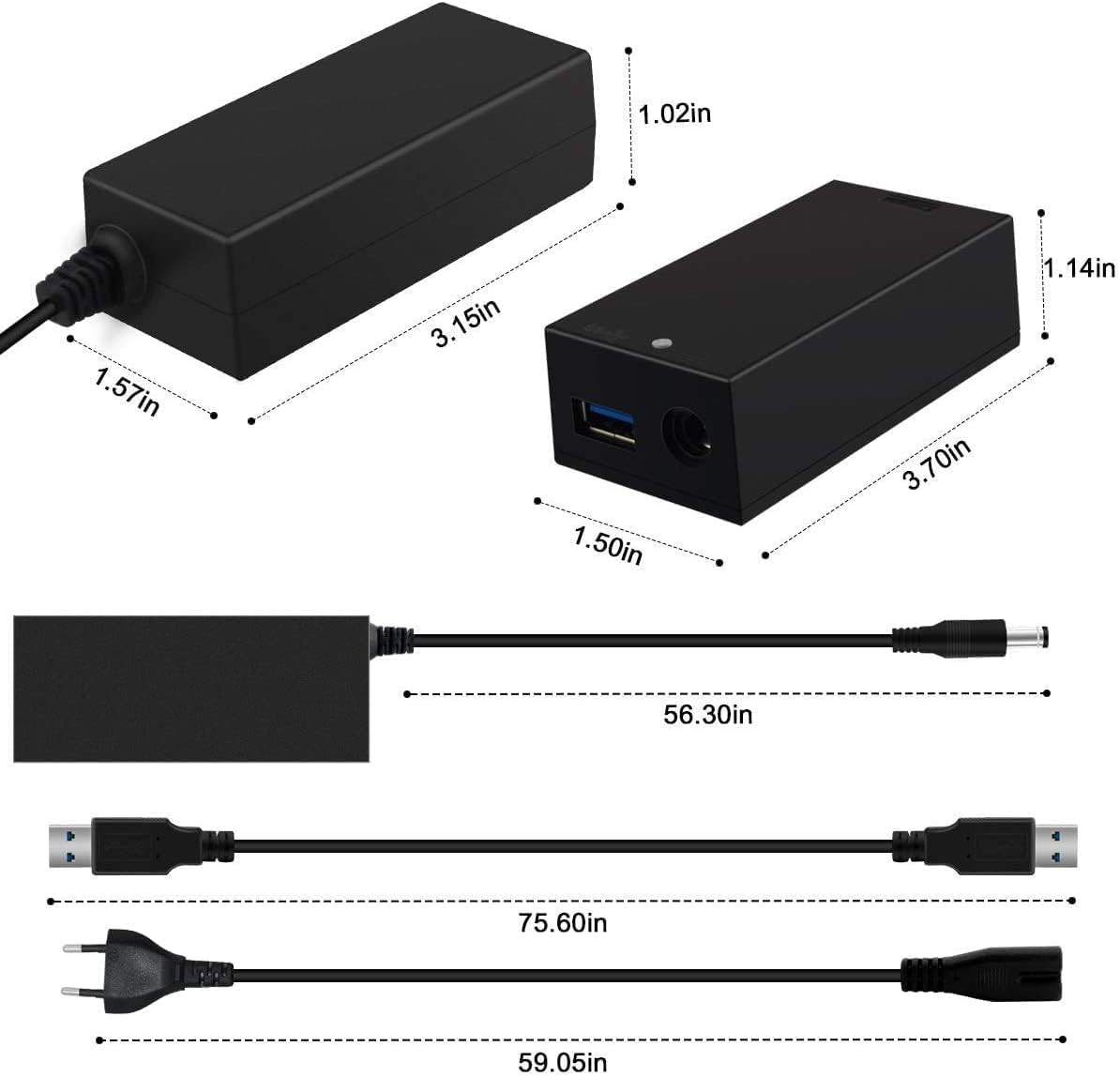 Adapter Kinect do Xbox One S, X, Windows PC - Power Supply dla czujnika Xbox One Kinect 2.0