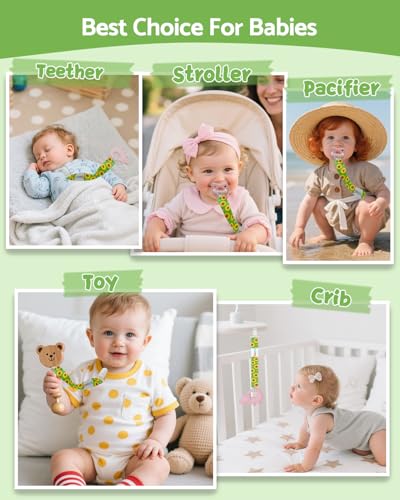 Image of ALVABABY Pacifier Clips 8 Pack Pacifier Binky Paci Holder Leashes for Teethers 8DBP07A