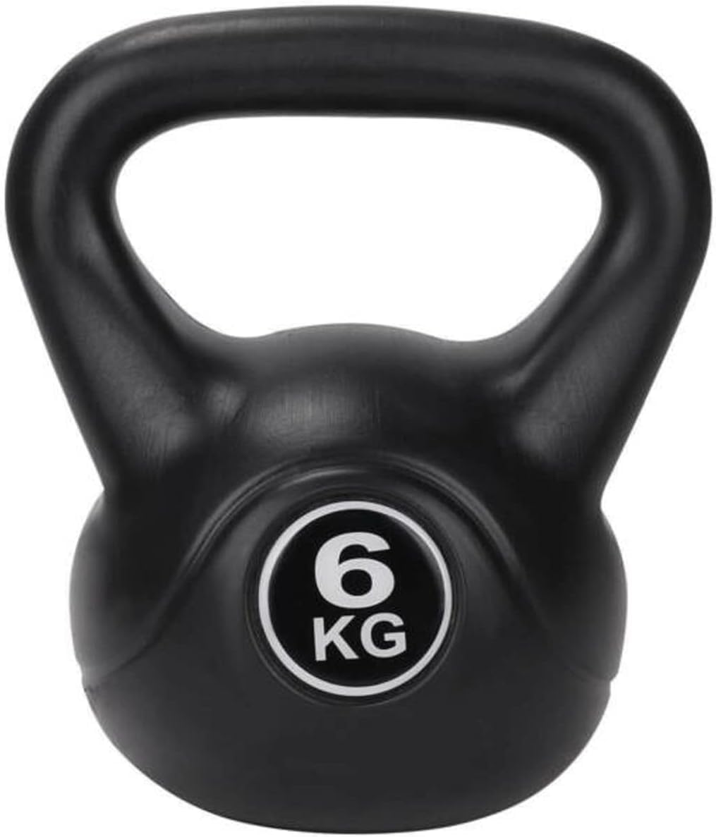 BLOMZA 6kg Vinyl Kettlebell with Anti-Slip Handle, Flat Base Fitness Weight