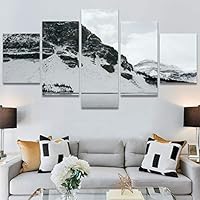 SIGNWIN 5 Panel Canvas Wall Art Coastal Scenery for Home Decorations Ready to Hang - 60