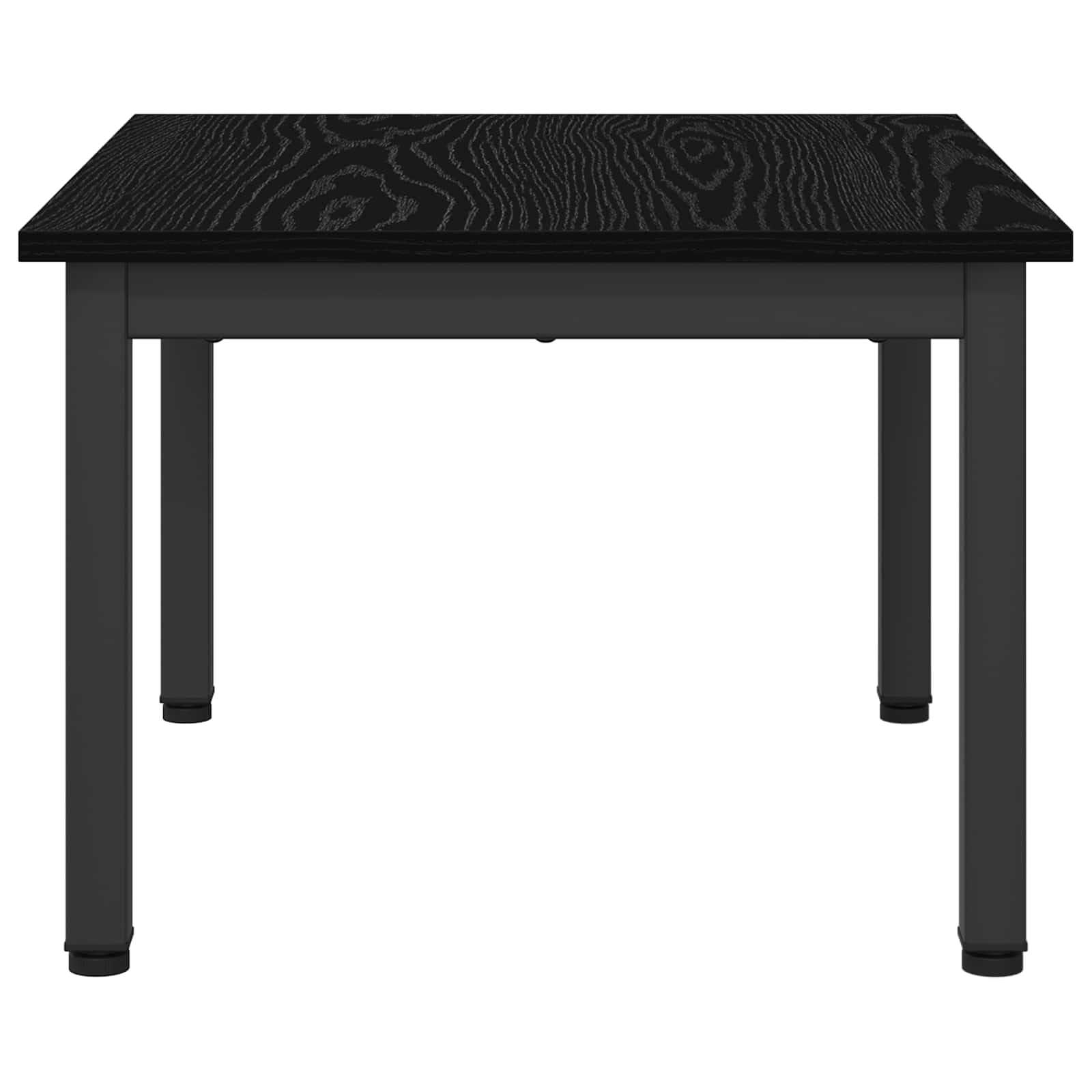 Mesa de centro con aspecto de roble negro, 60 x 50 x 36 cm, de material de madera con patas de metal, diseño moderno, resistente y duradera, para salón, dormitorio y pasillo