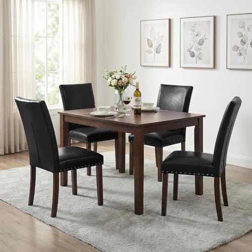 Furniliving Upholstered Dining Chairs Set of 4 - PU Leather