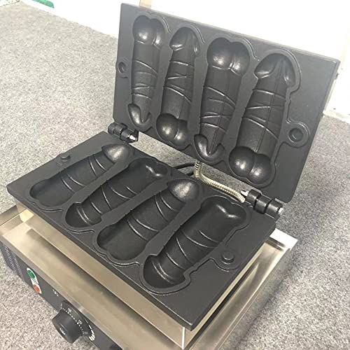 4Pcs Commercial Waffeleisen Elektrische Waffelmaschine, Antihaft-Temperatur- und Zeitsteuerung Waffeleisen für… – Bild 3