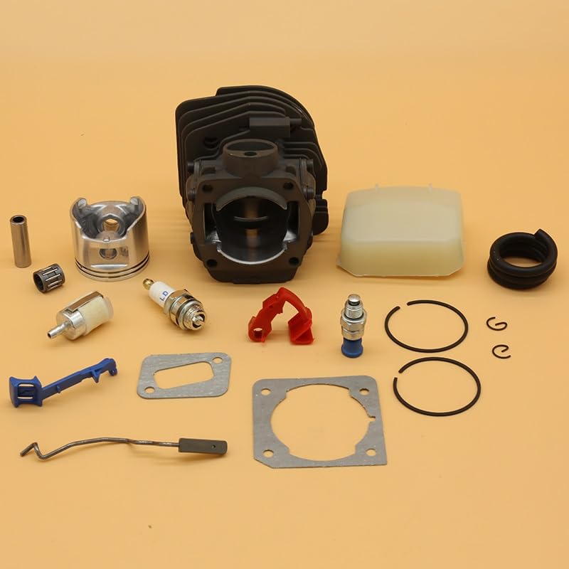 Części do kosiarki 45mm tłok cylindra filtr powietrza świeca zapłonowa paliwa zestaw linii dla HUSQVARNA 340 345 350 353 ogród części zamienne do pił łańcuchowych