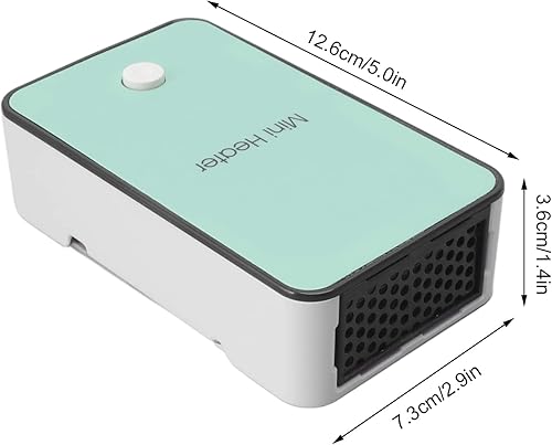 Miniatura 6 de Mini calentador de aire, calentador de escritorio con soporte giratorio, cian, silencio, calentamiento rápido, calentador de aire eléctrico para el