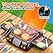 CUTE STONE Cooking Toy BBQ Set, 2 Layers Kids Grill Playset with Play Food, Pretend Smoke Sound and Light, Kitchen Accessories Utensils Toy, Outdoor Camping Barbecue Toys Gift for Toddlers Girls Boys