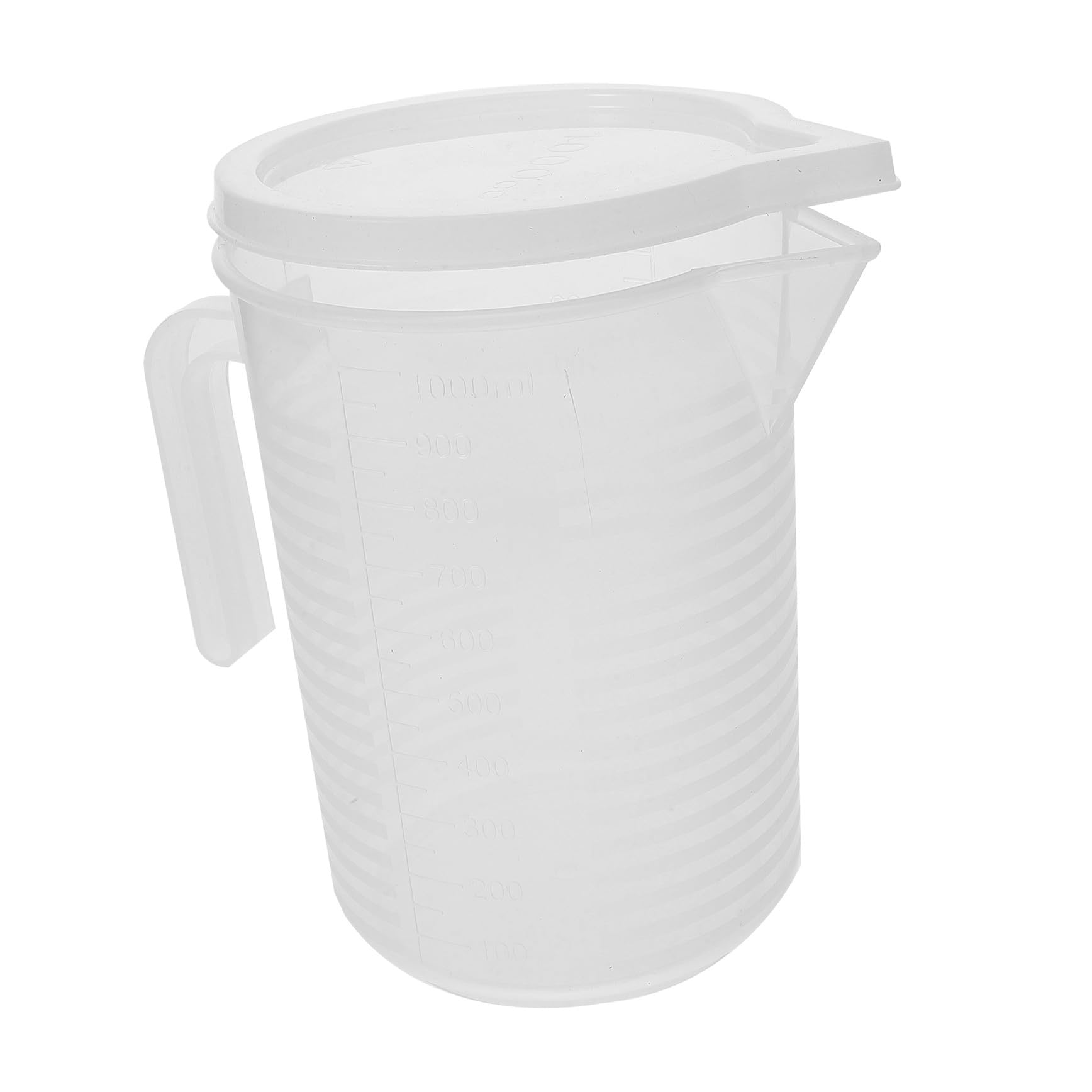 TOPBATHY 4 Pz misurino misurini brocche contenitore di misura brocca da forno Tazza di misurazione Bicchiere per caffetteria tazza di brocca di latte plastica bianca Riutilizzabile