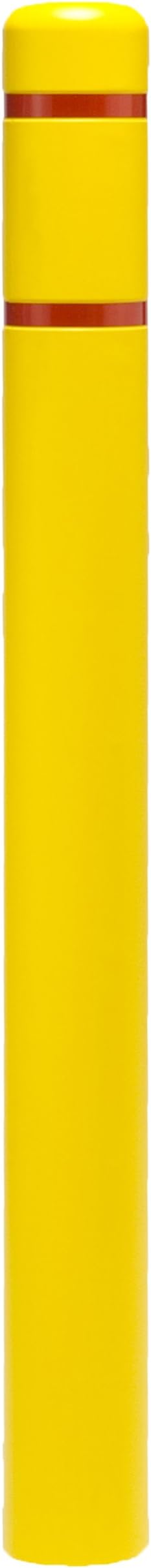 CL1385EASSY Yellow 4.5" x 64" Bollard Cover with Red Tape