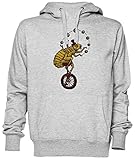 Morbido e traspirante Circo delle Pulci Grigio Felpa con Cappuccio Maglione Unisex Uomo Donna Grey Unisex Hoodie