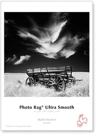 Hahnemuhle Photo Rag, 100 % Rag, Ultra Smooth, White Matte Inkjet Paper, 305 gsm, 8.5x11, 25 Sheets