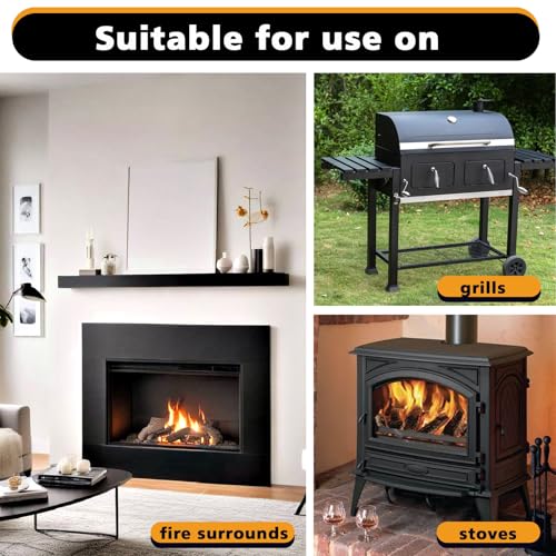 Image of NADAMOO High Heat Spray Paint for Metal, Matte Black High Temp Paint | Heat Resistant to 1200F, Stops Rust, for Fireplaces, BBQ Grill, Stove, Automotive Engine, Brake Caliper, 1 Can