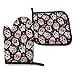 Produktbild NAA Sugar Skull and Flowers Memorial Independence Day Oven Mitts and Potholders (2-Piece Sets) Professional Heat Resistant Water-Proof Pot Holder & Baking Gloves