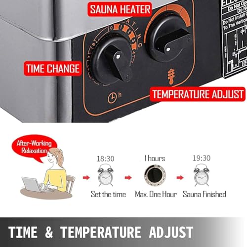 Poêle de sauna en acier inoxydable durable avec unité de commande - 5