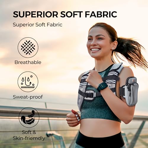 Image of PACEARTH Weighted Vest,6lb /8lb /10lb /12lb /16lb /20lb /25lb /30lb Weight Vest with Reflective Stripe, Body Weight Vests for Women, Men, Weight Loss Workout, Strength Training, Running, Walking, Jogging
