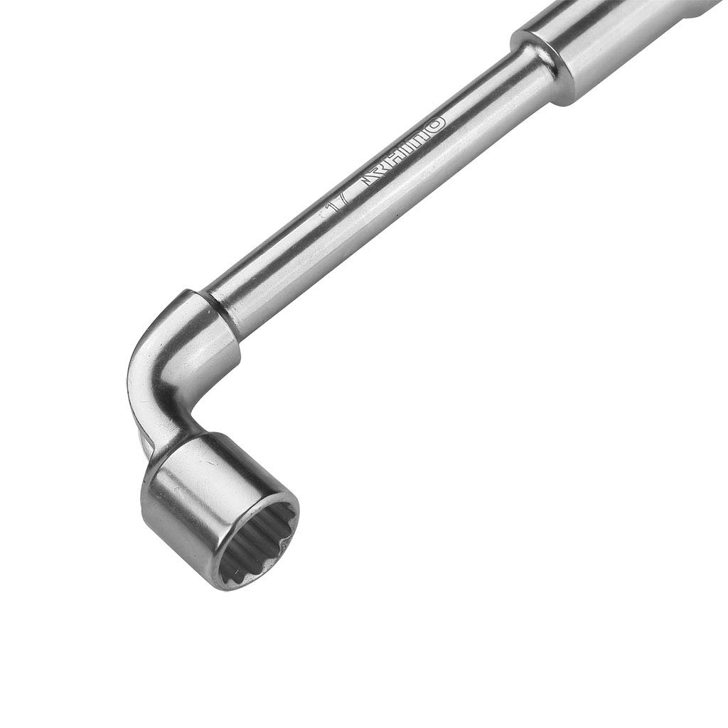 Rhino - Clés tubulaires et à pipe, Lot de 5 clés à pipe débouchées, jeu de 5 clés tubulaires - Diamètre 8 à 17 mm - Empreinte 6/12 pans - Fabriqué en Acier (Chrome Vanadium) - Garantie à vie 3562