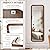 dnbss 47"x16" Wooden Full Length Hanging Mirror for Wall, Solid Wood Frame Full Body Mirror, Wall-Mounted Mirror, Dressing Mirror for Bedroom, Living Room, Room Decor, Walnut
