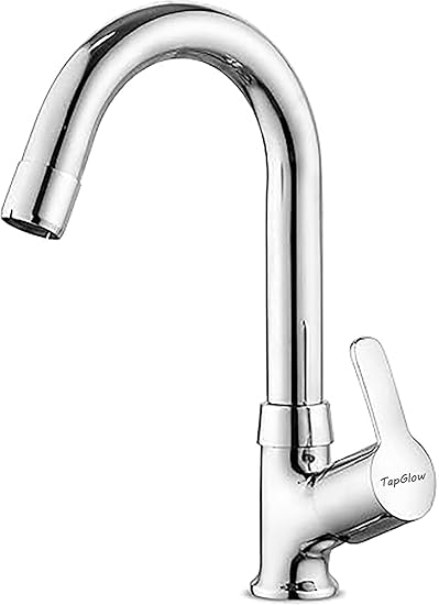Tapglow Brass Chrome Finished Flora SWAN Neck TAP Set of_1