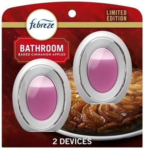 Febreze Bathroom Air Freshener Baked Cinnamon Apple Scent 0 25 fl oz 2 Count