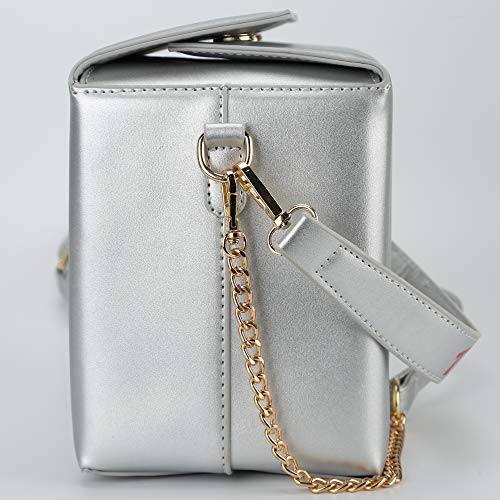 Image of Tower Print Crossbody Shoulder Bag,Pu Chinese Takeout Box Totes Purse for Women | Tower Print