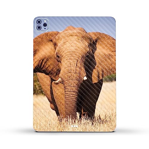 Image of MightySkins Carbon Fiber Skin Compatible with Apple iPad Pro 11 inch M2 4th Gen (2022) Full Wrap Kit - Elephant | Protective, Durable Textured Carbon Fiber Finish | Easy to Apply | Made in The USA