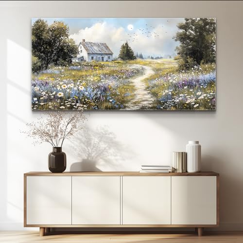 FUHAIHUA Canvas Wall Art For Living Room Wall Decor For Bedroom Office Wall Decoration Countryside Landscape Painting Farmhouse Pictures Artwork Room Aesthetic Home Decor 20x40 In by FUHAIHUA - Used condition - Image 5