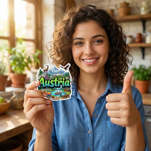 Image of Fridge Magnet, Premium Engineered Wood Travel Souvenir, Multicolor Decorative Refrigerator Magnet with Laser Cut Design & HD Print- Austria