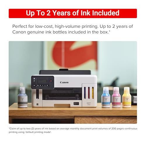 Canon MegaTank GX5120 Wireless Single Function Printer, Print Only for Small Office with Auto 2-Sided Printing, White - image 4