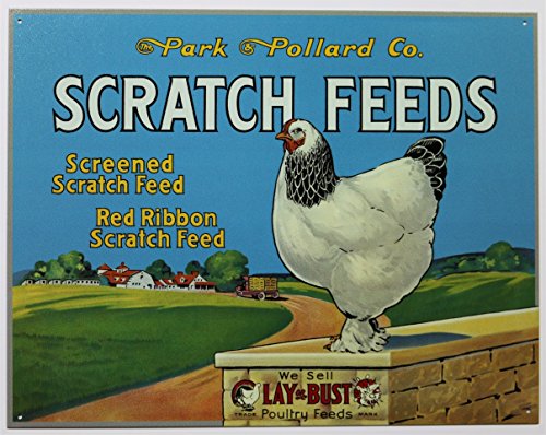 Desperate Enterprises Scratch Feeds Tin Sign, 16