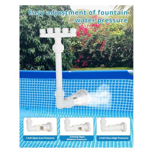 Buse de piscine réglable et cascade décorative pour rafraîchir l'eau