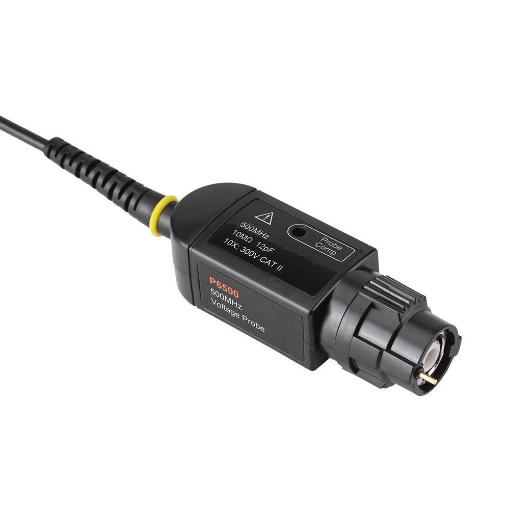 Sonde, P6500 500MHz 10X Oszilloskop-Sonde Hochpräziser passiver schwarzer Sondenclip für BNC-Schnittstellenoszilloskope