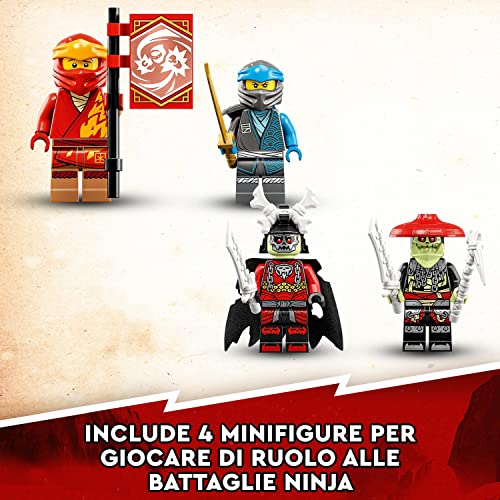 NINJAGO Mech Rider di Kai - EVOLUTION, Moto Giocattolo Ninja Potenziabile, Giochi per Bambini, Bambine, Ragazzi e Ragazze da Collezione con Action Figure e 2 Minifigure 71783 - Lego - Immagine 6