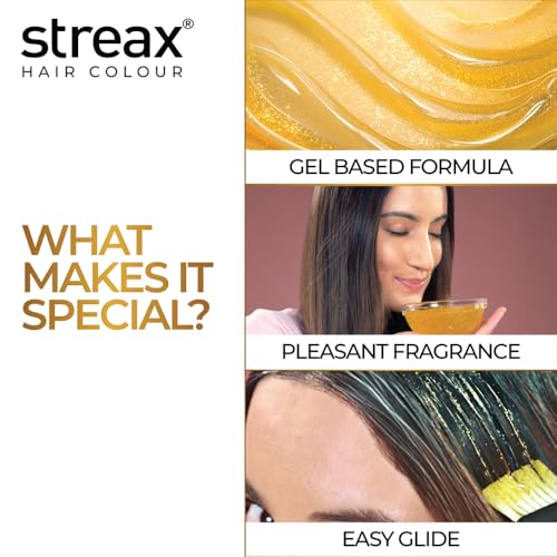 Image of Streax Gel Hair Colour for women, Natural Brown 4, 80 ml |100% grey coverage