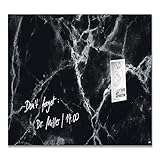 SIGEL GL322 Premium Glas-Magnetboard 91 x 46 cm Black-Marble, schwarz / Magnettafel Artverum - weitere Designs/Größen