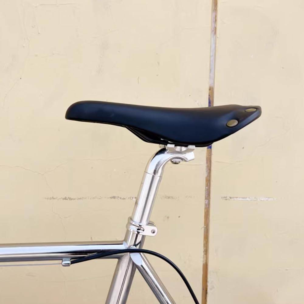 Catazer Fixed Gear Bike Saddle Classic Rivet Track Cycling Soft Seat Black