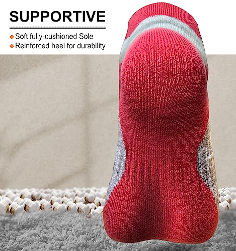 Image of BULLIANT Socks For Women 6Pairs-Womens Athletic Ankle Socks No Show Cushioned for Walking Running-Compression Arch Support