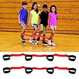 Cooperative Band Walker 4 Legged Race Bands Outdoor Game for Kids Adults Birthday Team Party Games Backyard Relay Race Game Carnival Field Day Pack of 2