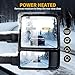 DWVO Side Towing Mirrors Compatible with 2008-2016 Ford F250 F350 F450 F550 Super Duty, Right Passenger Mirror with Power Heated Manual Folding Turn Signal Black